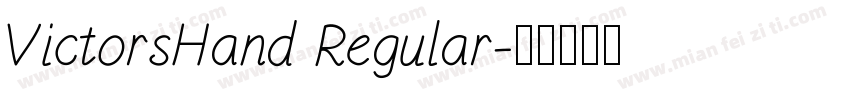 VictorsHand Regular字体转换